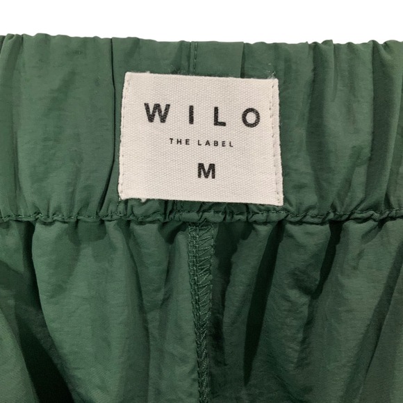 WILO The Label Green Nylon Cargo Pants Elastic Waist Jogger Bottoms Womens M - Picture 4 of 6